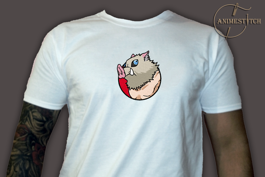 T-shirt Demon Slayer Inosuke round patch