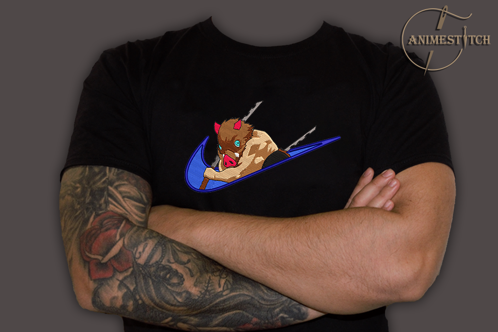 T-shirt Demon Slayer Inosuke swoosh