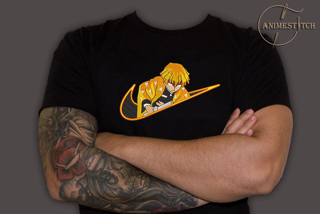 T-shirt Demon Slayer Zenitsu swoosh