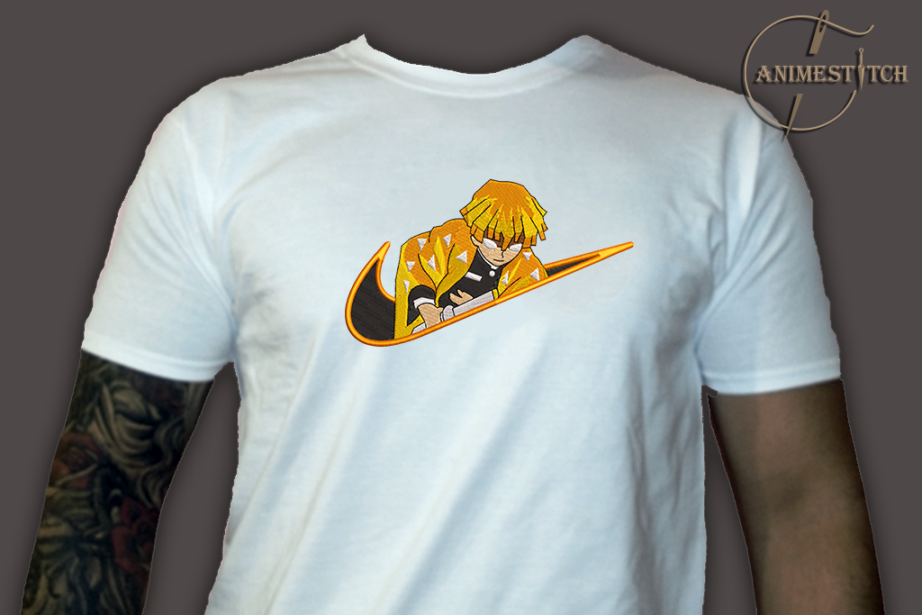 T-shirt Demon Slayer Zenitsu swoosh
