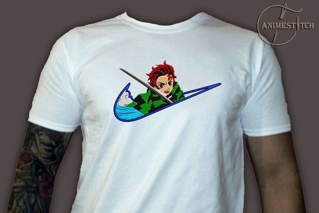 T-shirt Demon Slayer Tanjiro swoosh