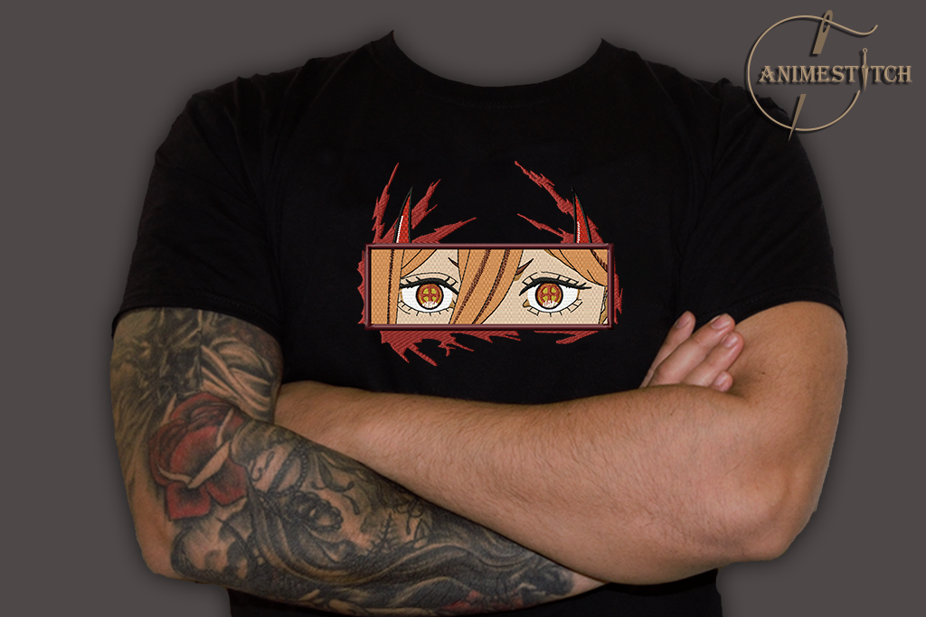 T-shirt Chainsaw man Power eyes