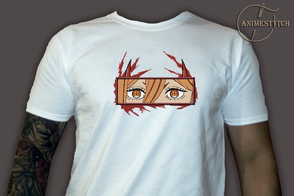 T-shirt Chainsaw man Power eyes