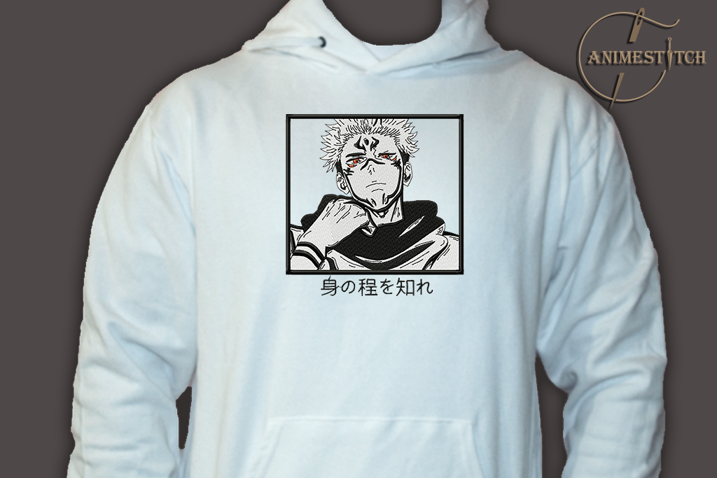 Hoodie Jujutsu Kaisen Sukuna Sentado