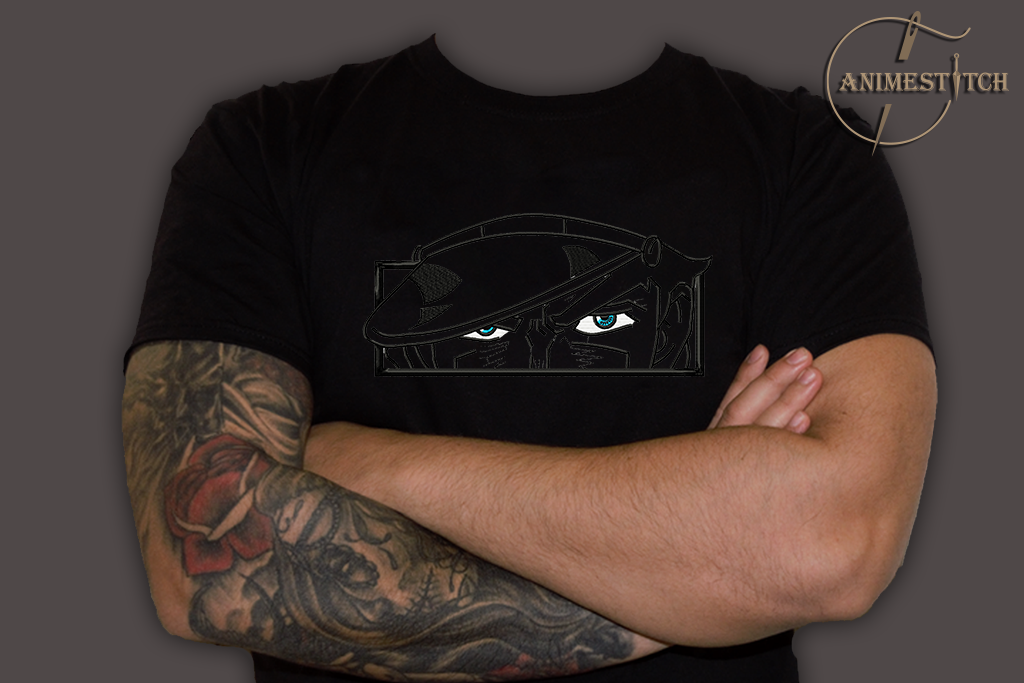 T-shirt Jojo Jotaro Black and white
