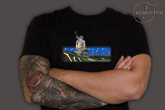 T-shirt Berserk Guts sitting back