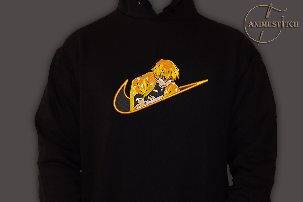 Hoodie Demon Slayer Zenitsu swoosh