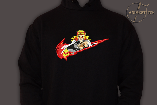 Hoodie Demon Slayer Rengoku swoosh
