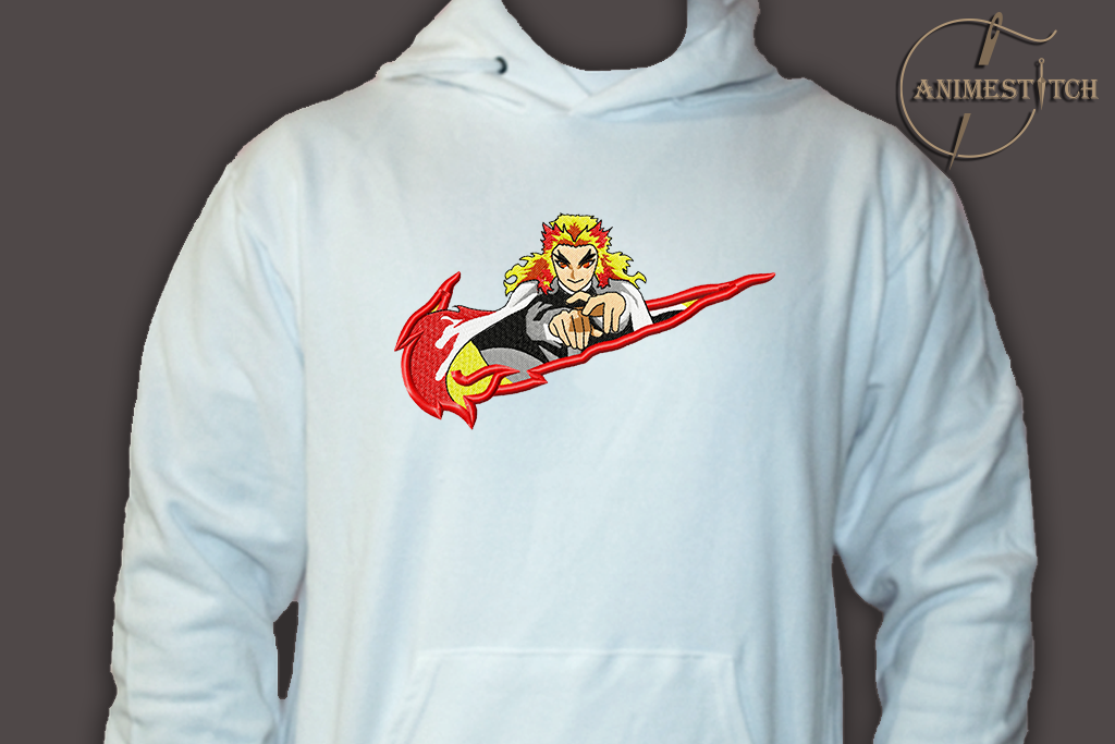 Hoodie Demon Slayer Rengoku swoosh