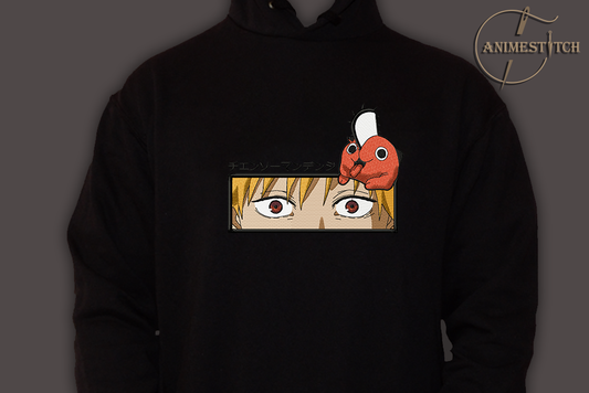 Hoodie Chainsaw man Denji Eyes