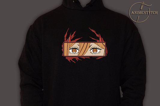 Hoodie Chainsaw man Power eyes
