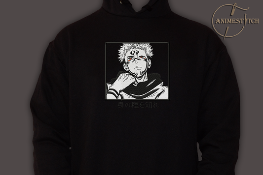 Hoodie Jujutsu Kaisen Sukuna Sentado