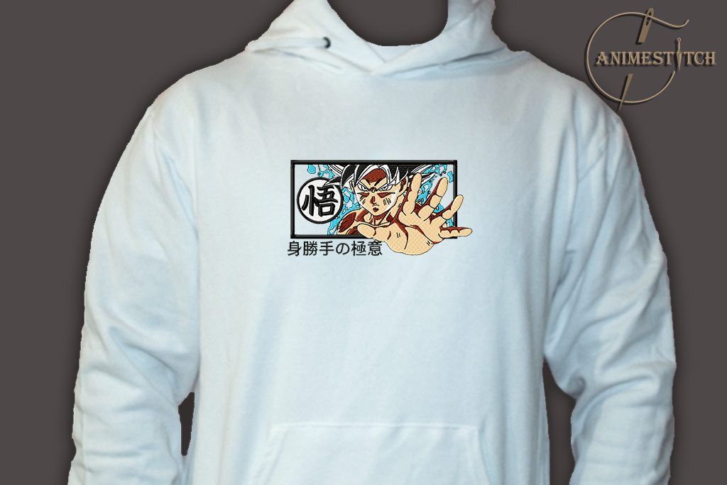 Hoodie DBZ Goku Ultra instinct raised hand