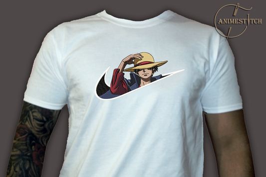 T-shirt One Piece Luffy tipped hat