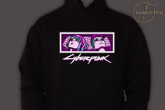 Hoodie Cyberpunk Lucy and David