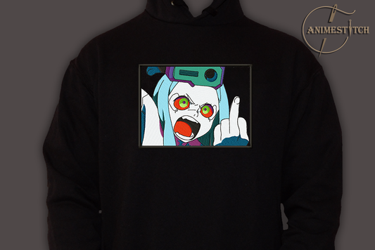 Hoodie Cyberpunk Rebecca attitude