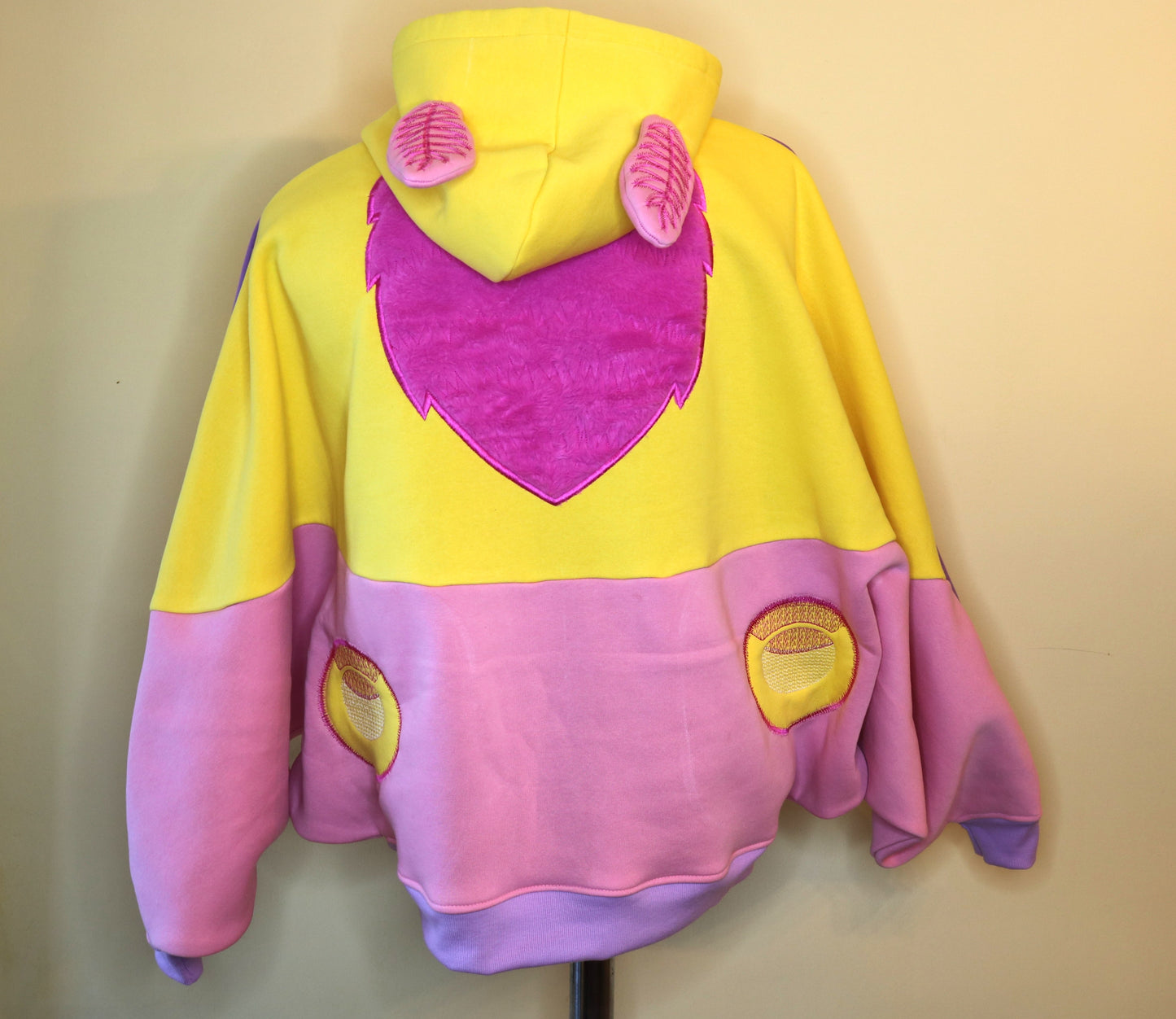Lunar Moth Hoodie Yellow/Soft Pink
