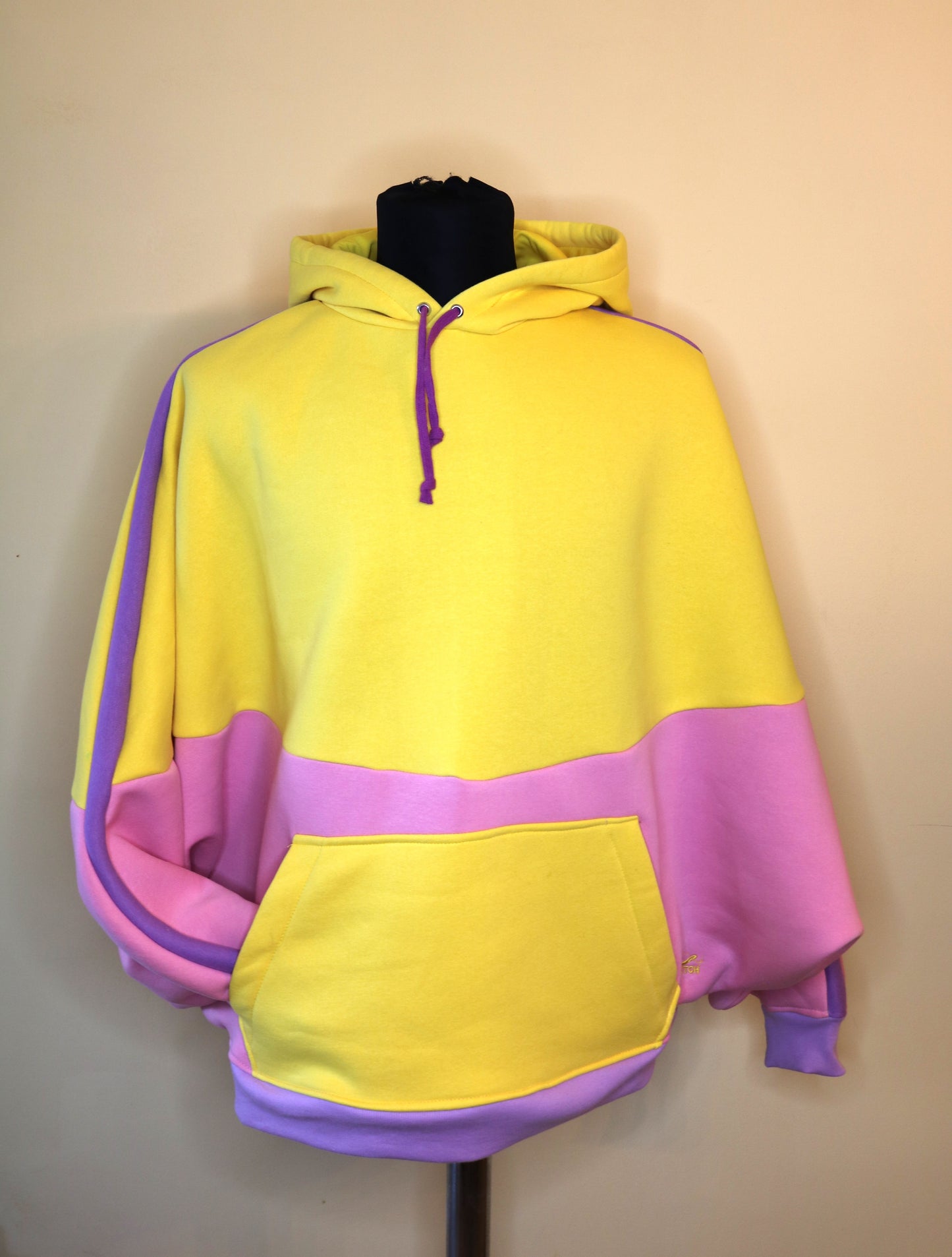 Lunar Moth Hoodie Yellow/Soft Pink